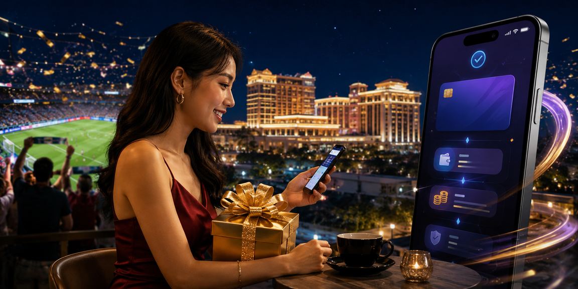 Pemain mengakses baccarat kasino mudah alih di Genting Highlands melalui platform 59200